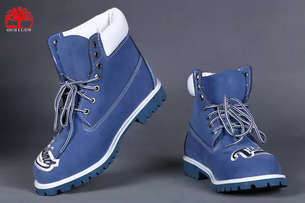 timberland chaussures marque exterieure broderie blue